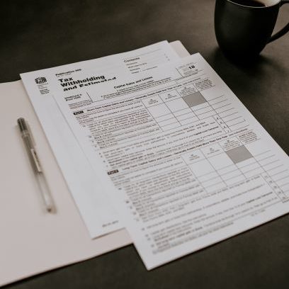 tax forms displayed on a table
